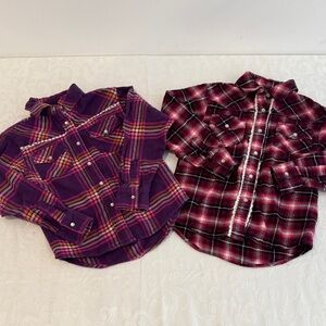 EUC Shyanne Kids Plaid Flannel Shirts Bundle. 2T